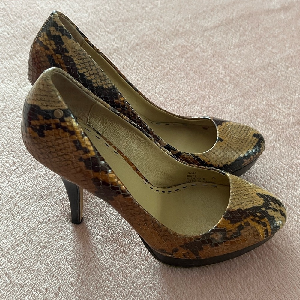 Coach Snakeskin Heels